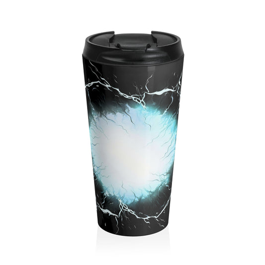 Electric Lightning Heart Stainless Steel Travel Mug – 15oz