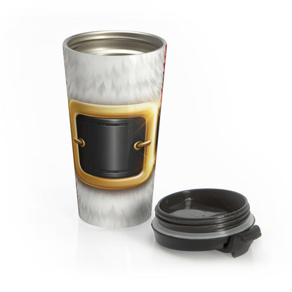 Festive Fur Belt Travel Mug – 15oz Stainless Steel