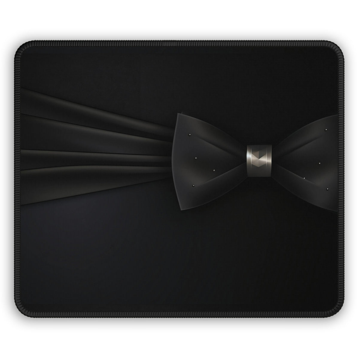 Elegant Black Bow Tie Mouse Pad