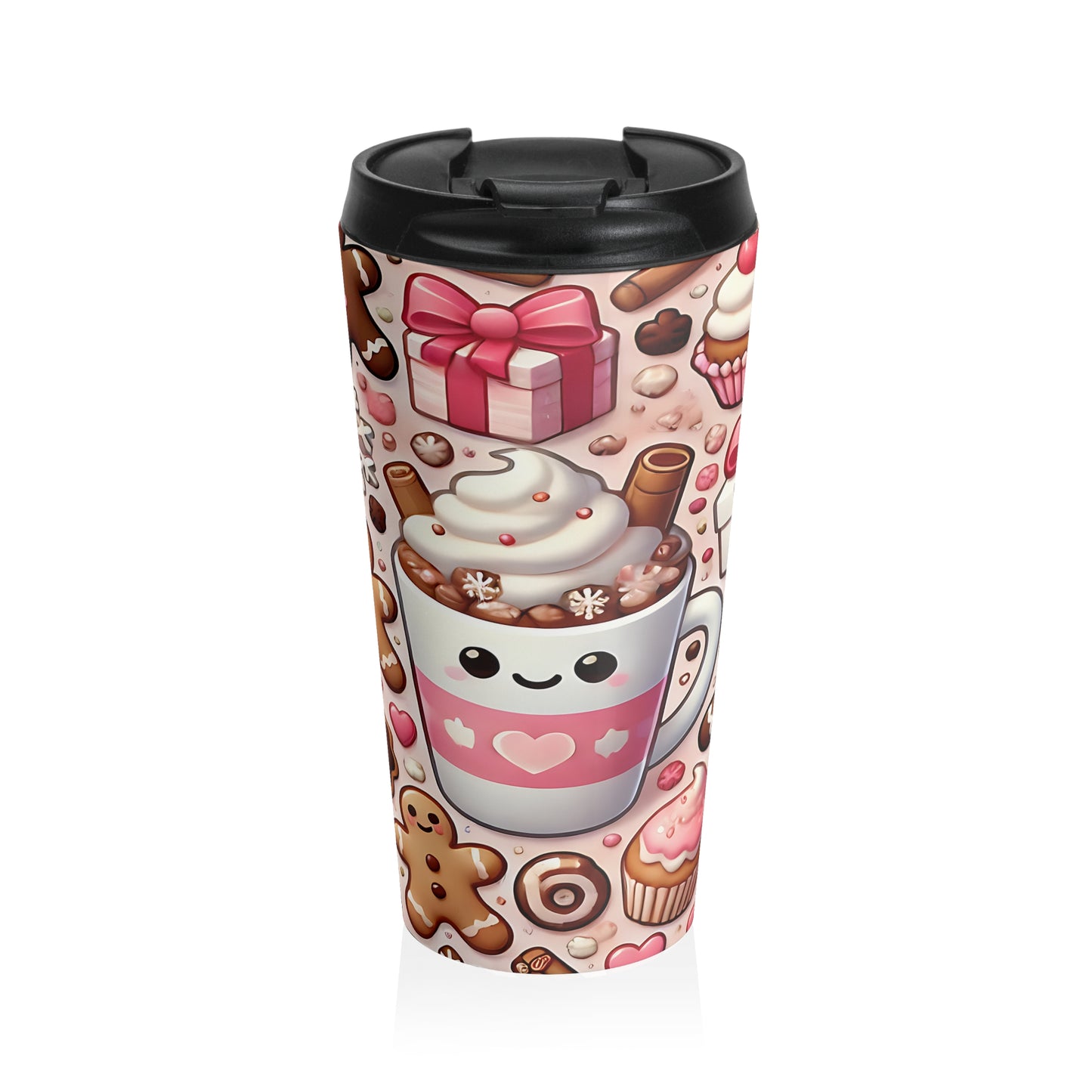 Sweet Cocoa Cutie Stainless Steel Travel Mug – 15oz