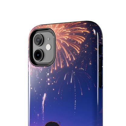 Fireworks Night Phone Case — Anime Girl Beach Sunset Tough Case