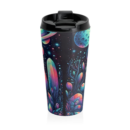 Cosmic Alien Stainless Steel Travel Mug – 15oz