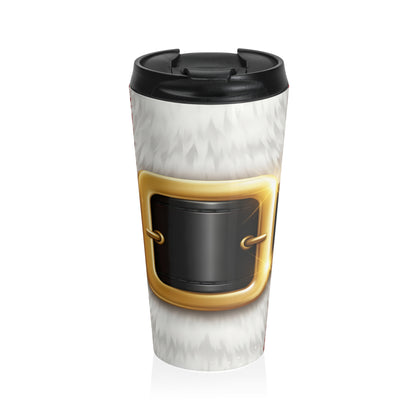 Festive Fur Belt Travel Mug – 15oz Stainless Steel