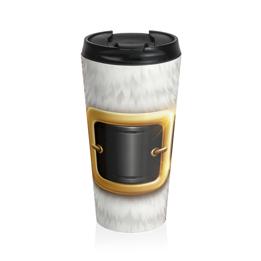 Festive Fur Belt Travel Mug – 15oz Stainless Steel