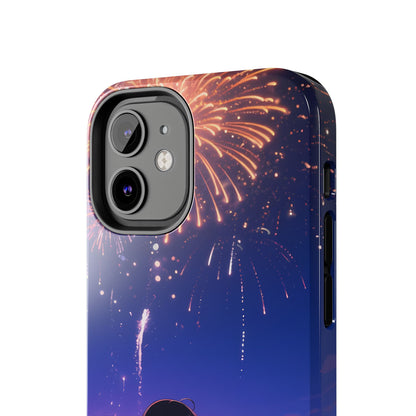 Fireworks Night Phone Case — Anime Girl Beach Sunset Tough Case