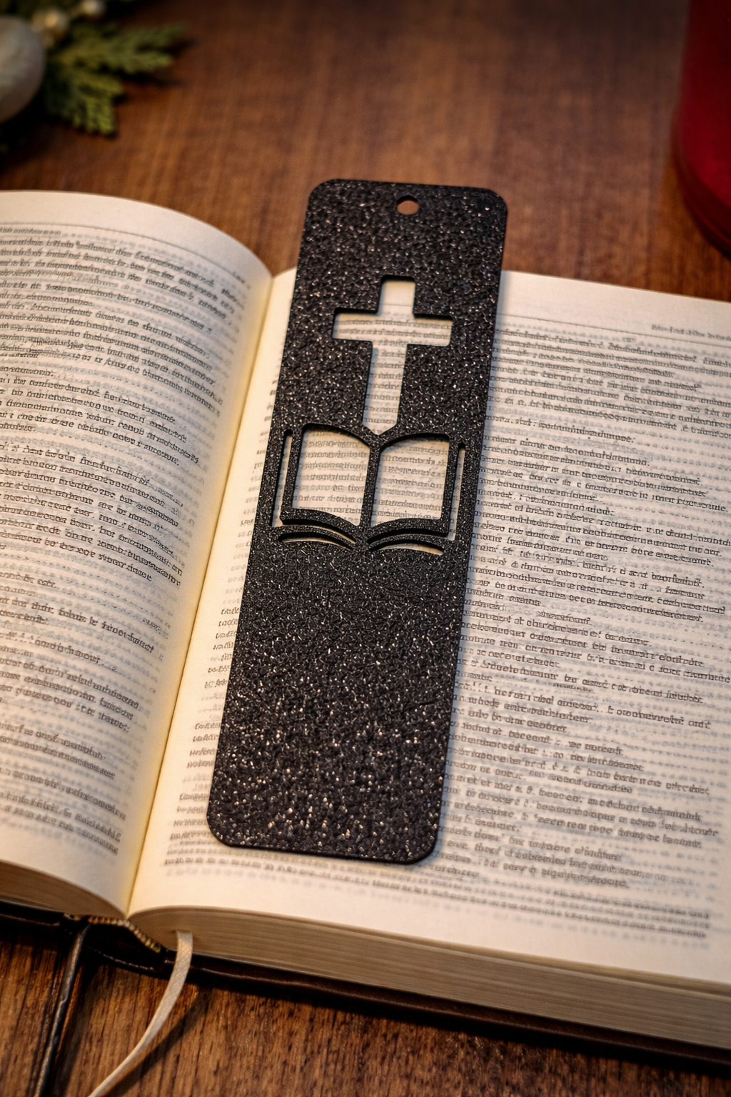 Cross and Bible Bookmark