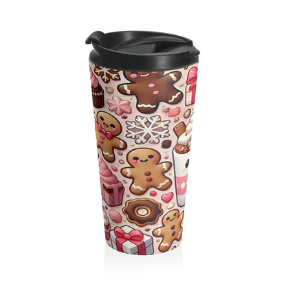 Sweet Cocoa Cutie Stainless Steel Travel Mug – 15oz