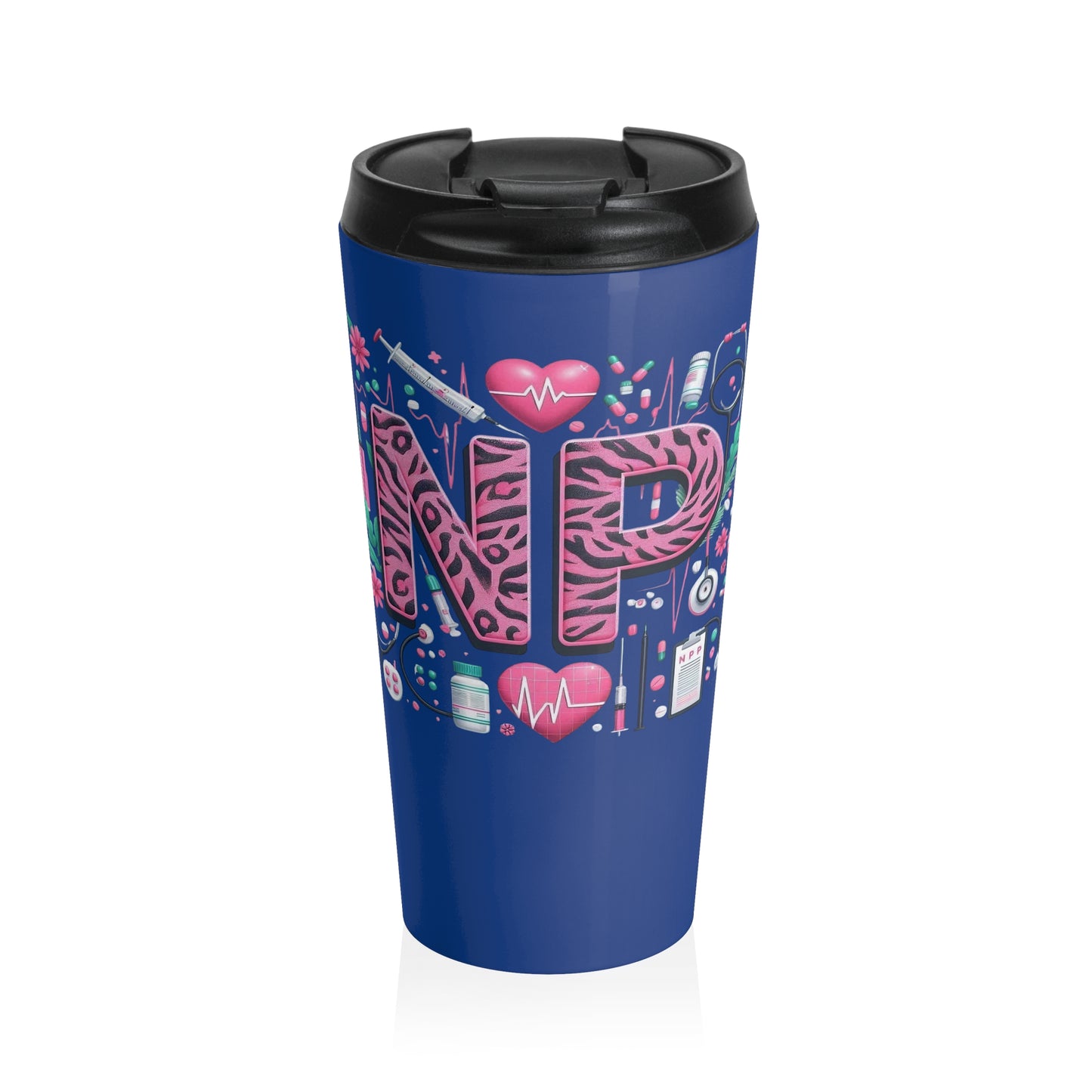 NP Nurse Pride Stainless Steel Travel Mug – 15oz