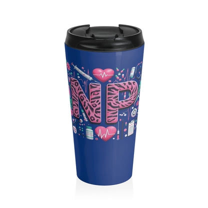 NP Nurse Pride Stainless Steel Travel Mug – 15oz