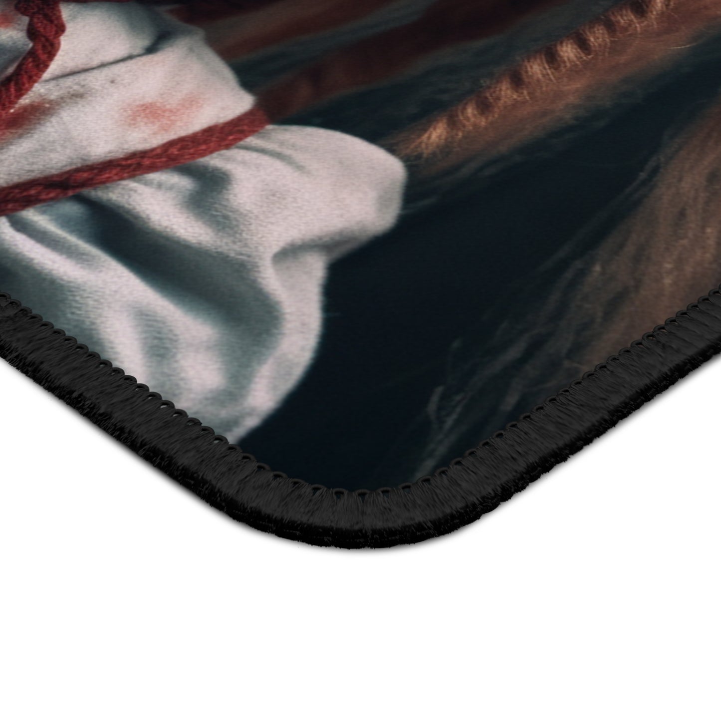 Stitched Smile Horror Doll Mouse Pad