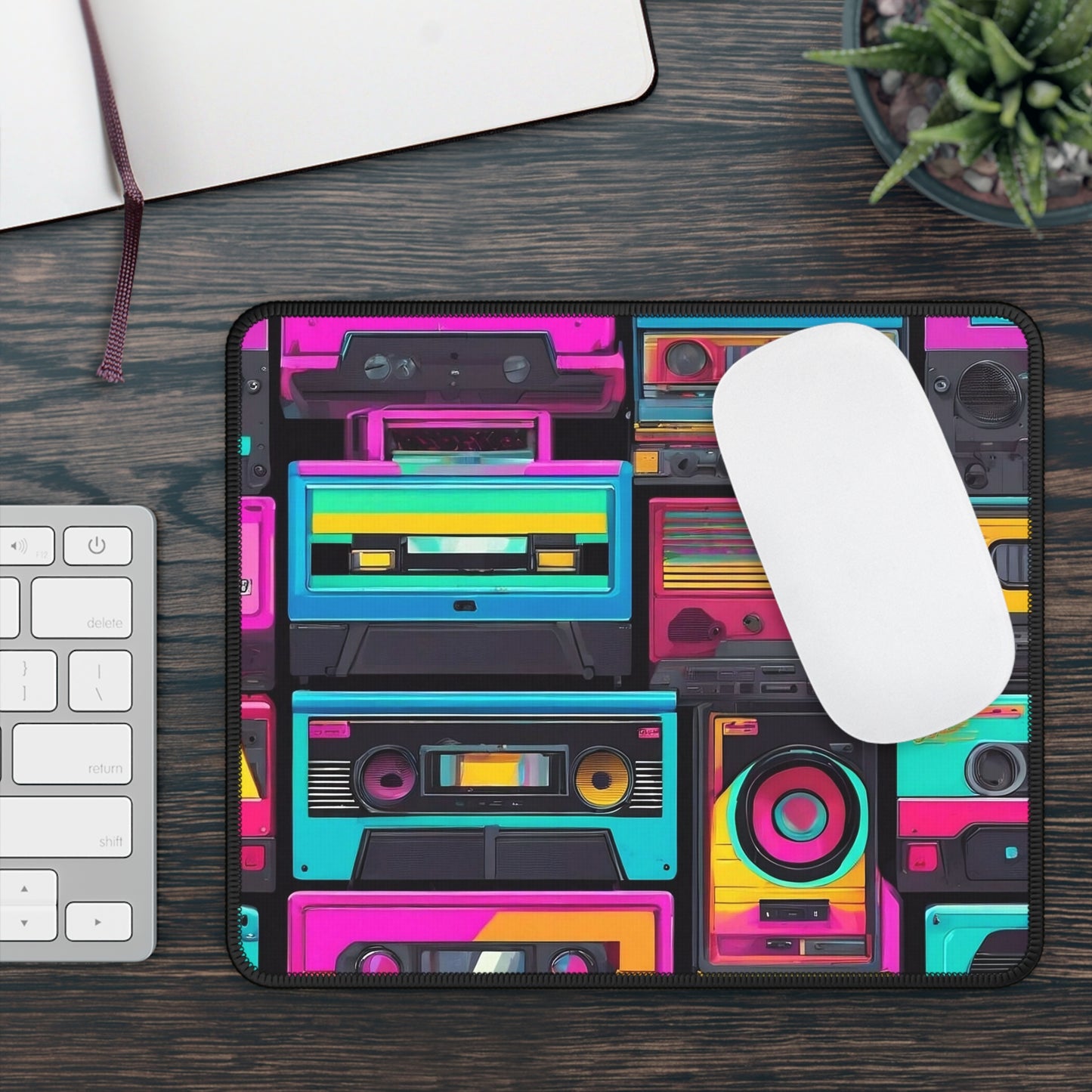 Retro Tape Stack Mouse Pad