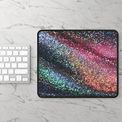 Starlit Glitter Nebula Mouse Pad