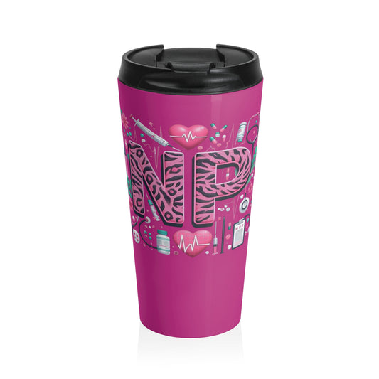 NP Nurse Pride Stainless Steel Travel Mug – 15oz