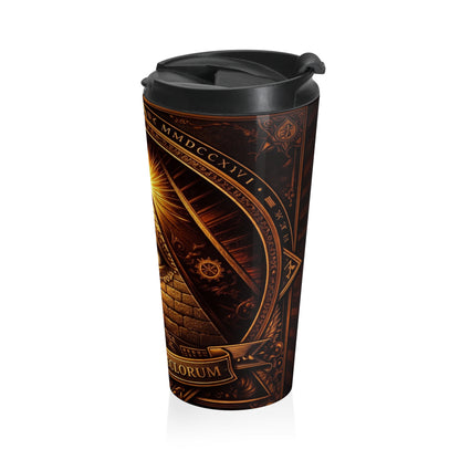 All-Seeing Eye Pyramid Stainless Steel Travel Mug – 15oz