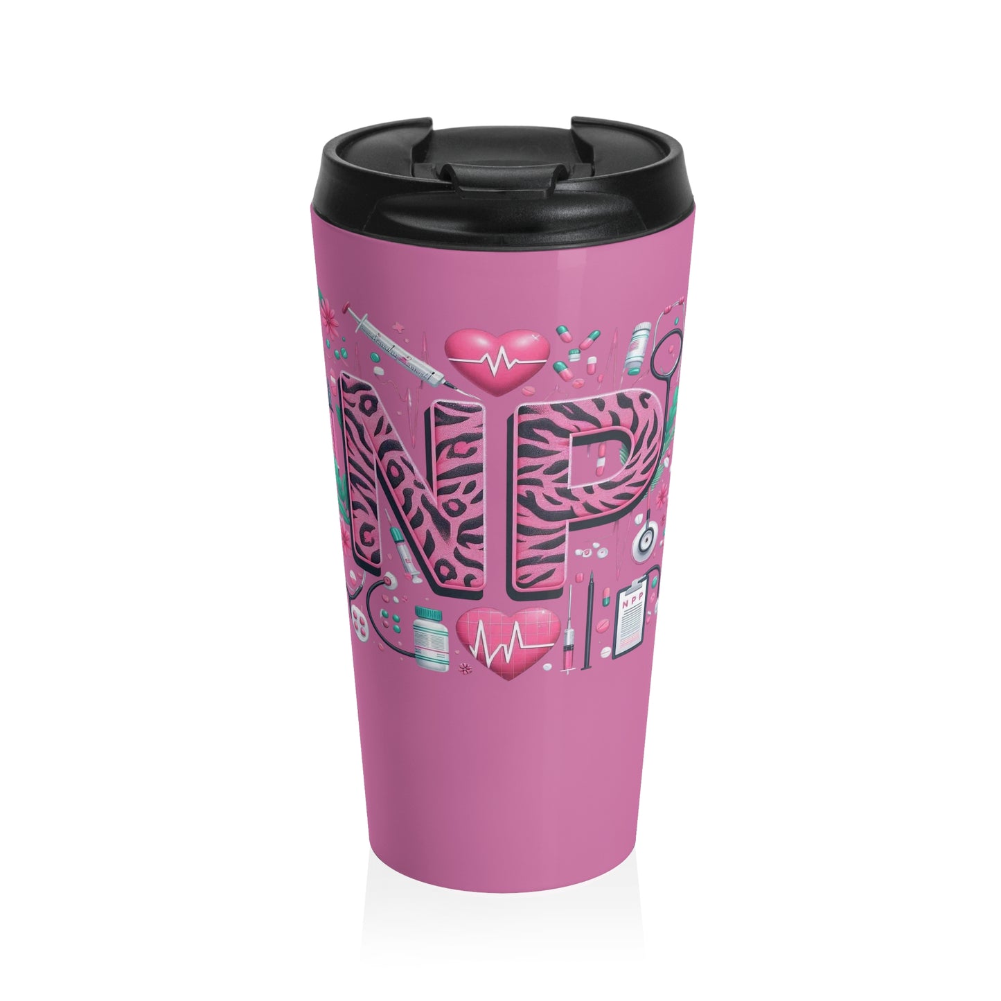 NP Nurse Pride Stainless Steel Travel Mug – 15oz