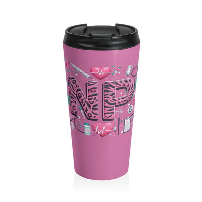 NP Nurse Pride Stainless Steel Travel Mug – 15oz