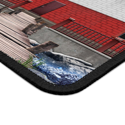 Harbor Dock Scene Mouse Pad