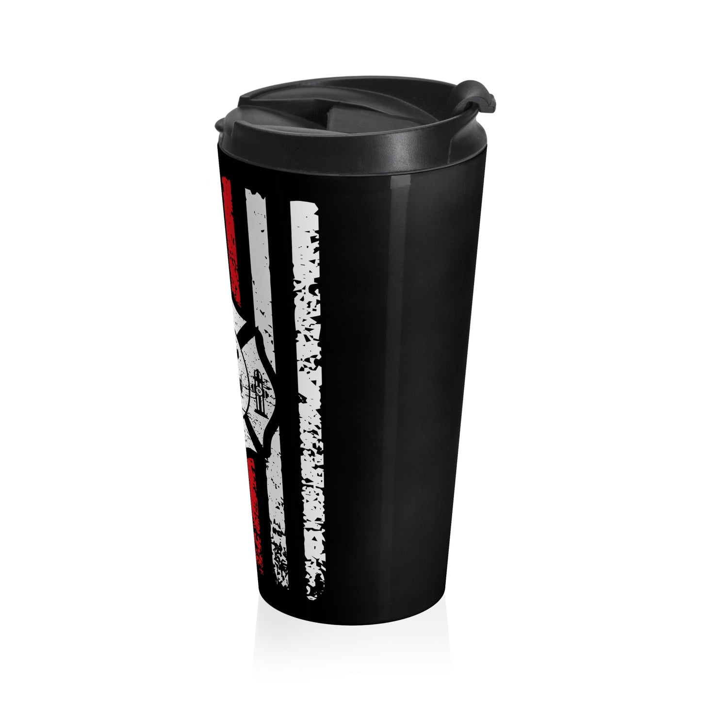 Firefighter American Flag Stainless Steel Travel Mug – 15oz