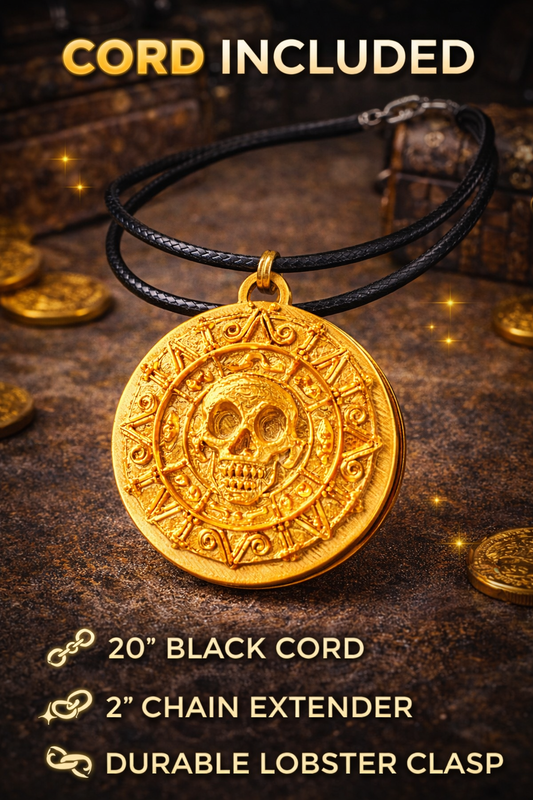 Pirate Skull Treasure Coin Necklace